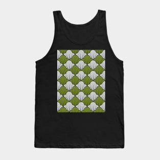 Art Deco Pattern No 31 - Green Pattern Vintage Tank Top